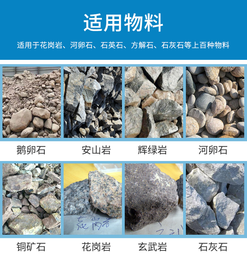 冲击式制砂机适用物料